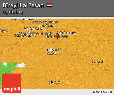 Political Panoramic Map of Bīrayjil Al Ḩasan