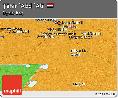 Political Panoramic Map of Ţāhir `Abd `Alī
