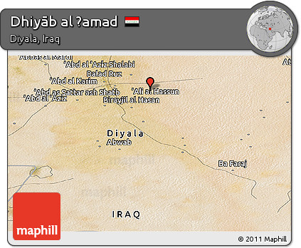 Satellite Panoramic Map of Dhiyāb Al Ḩamad