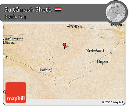 Satellite Panoramic Map of Sulţān Ash Shaţb