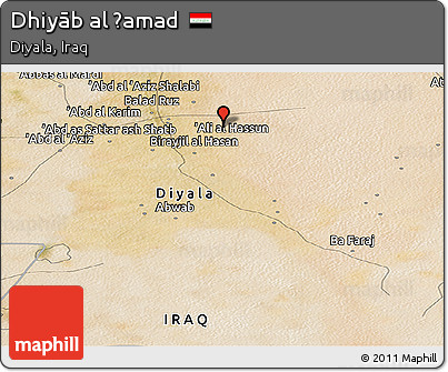 Satellite Panoramic Map of Dhiyāb Al Ḩamad
