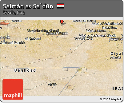 Satellite Panoramic Map of Salmān As Sa`dūn