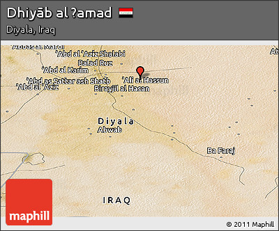Satellite Panoramic Map of Dhiyāb Al Ḩamad