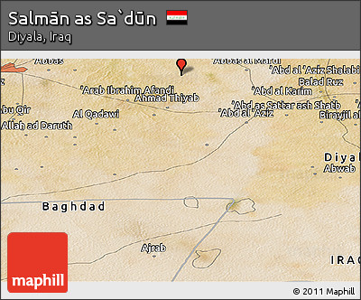 Satellite Panoramic Map of Salmān As Sa`dūn