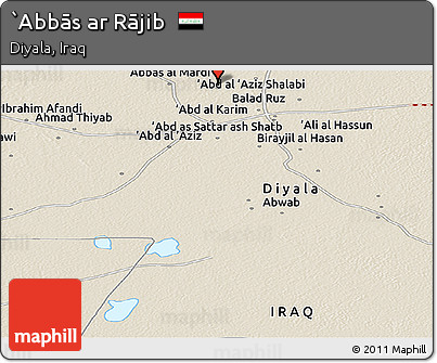 Shaded Relief Panoramic Map of `Abbās Ar Rājib