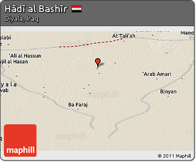 Shaded Relief Panoramic Map of Hādī Al Bashīr