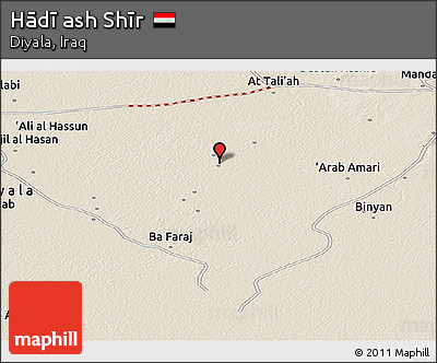Shaded Relief Panoramic Map of Hādī Ash Shīr