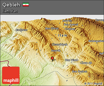 Physical 3D Map of Qebleh