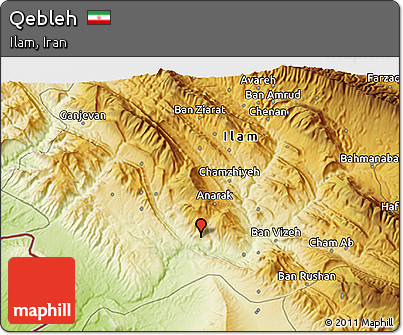 Physical 3D Map of Qebleh