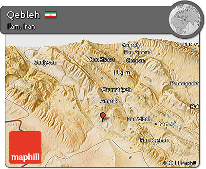 Satellite 3D Map of Qebleh