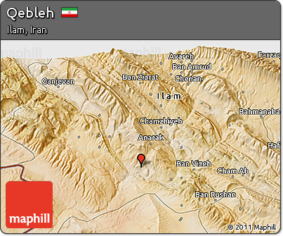 Satellite 3D Map of Qebleh
