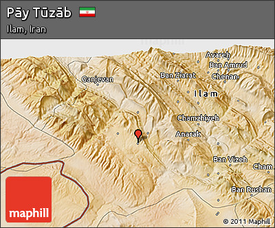 Satellite 3D Map of Pāy Tūzāb