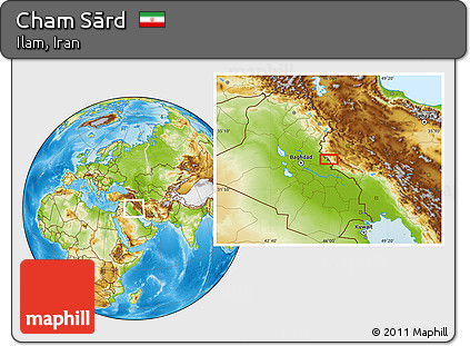 Physical Location Map of Cham Sārd
