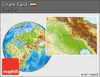Physical Location Map of Cham Sārd