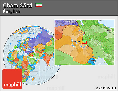 Political Location Map of Cham Sārd