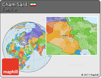 Political Location Map of Cham Sārd