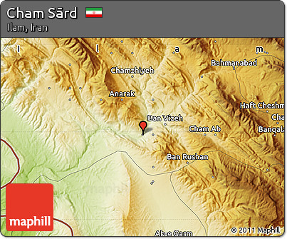 Physical Map of Cham Sārd