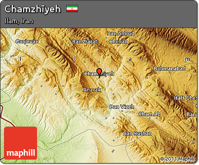 Physical Map of Chamzhīyeh