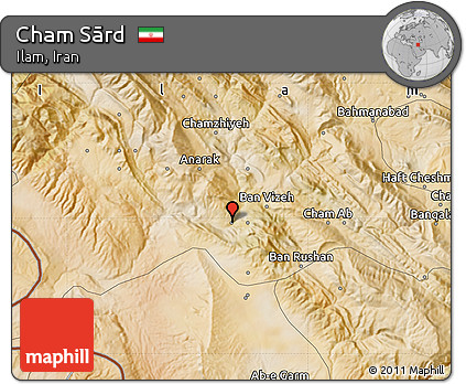 Satellite Map of Cham Sārd