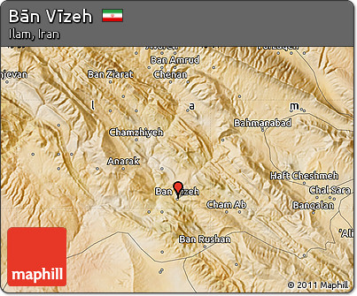 Satellite Map of Bān Vīzeh