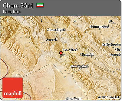 Satellite Map of Cham Sārd