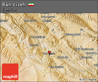 Satellite Map of Bān Vīzeh