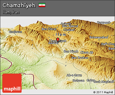 Physical Panoramic Map of Chamzhīyeh