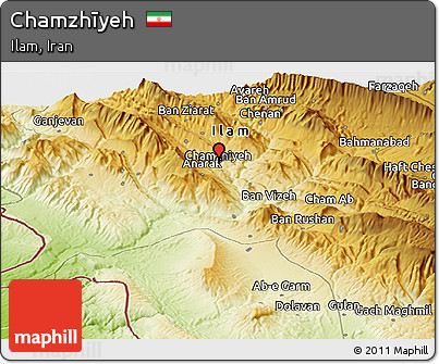 Physical Panoramic Map of Chamzhīyeh