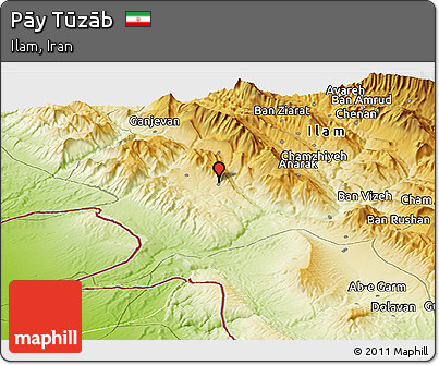 Physical Panoramic Map of Pāy Tūzāb