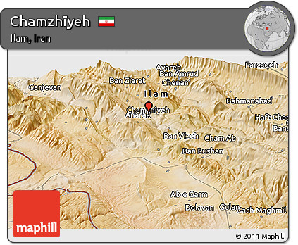 Satellite Panoramic Map of Chamzhīyeh