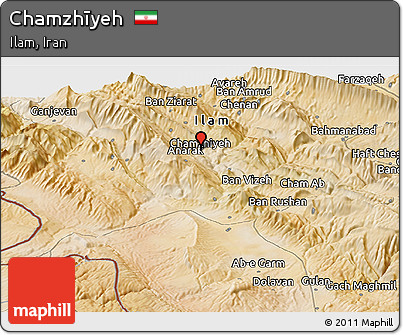 Satellite Panoramic Map of Chamzhīyeh