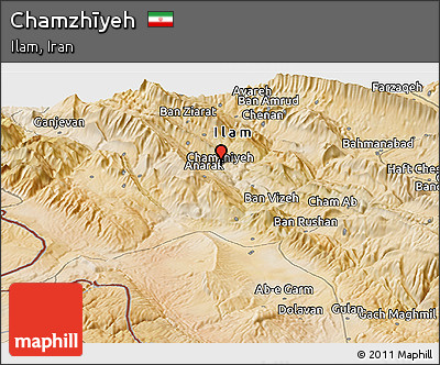 Satellite Panoramic Map of Chamzhīyeh