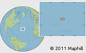 Savanna Style Location Map of the area around 33° 32' 52" N, 45° 49' 30" W