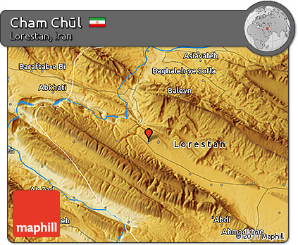 Physical 3D Map of Cham Chūl
