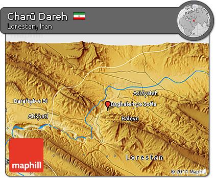Physical 3D Map of Charū Dareh