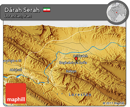 Physical 3D Map of Dārah Serah
