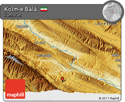 Physical 3D Map of Kolm-e Bālā