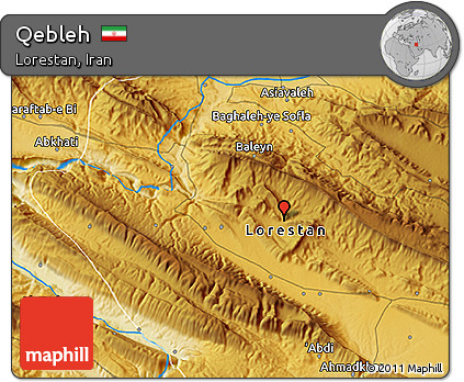 Physical 3D Map of Qebleh