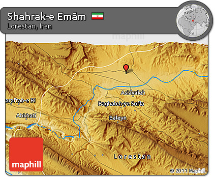 Physical 3D Map of Shahrak-e Emām