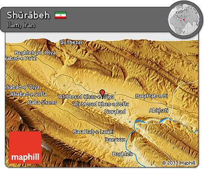 Physical 3D Map of Shūrābeh