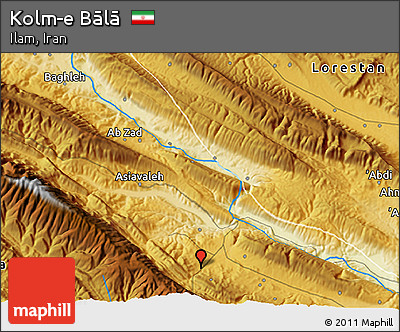 Physical 3D Map of Kolm-e Bālā