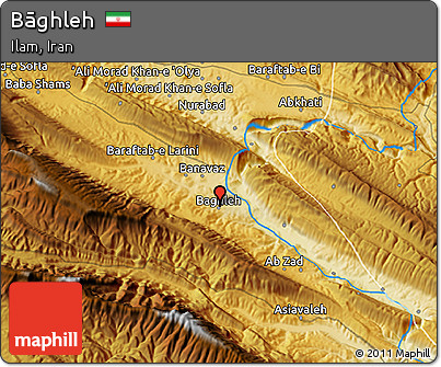 Physical 3D Map of Bāghleh