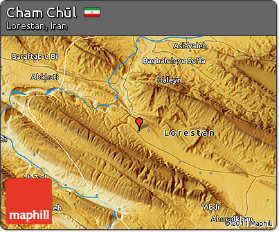 Physical 3D Map of Cham Chūl