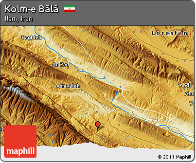 Physical 3D Map of Kolm-e Bālā