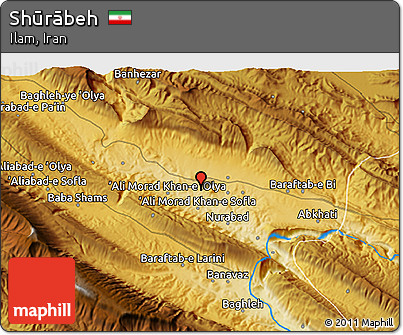 Physical 3D Map of Shūrābeh