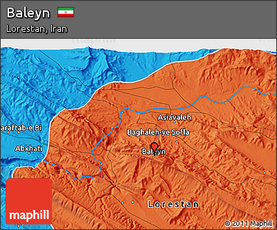 Political 3D Map of Baleyn