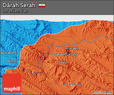 Political 3D Map of Dārah Serah