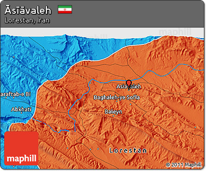 Political 3D Map of Āsīāvaleh