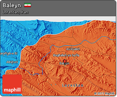 Political 3D Map of Baleyn