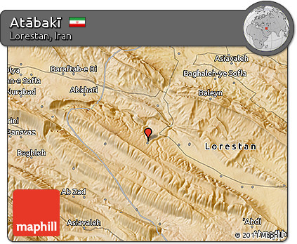 Satellite 3D Map of Atābakī
